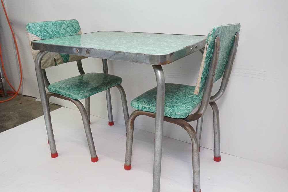 Mid-Century Childrens Table and Chairs