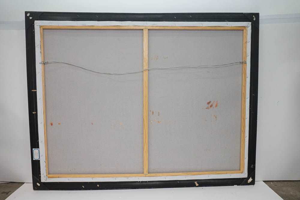 R. Young Oil Painting of Parisian Street Scene After the Rain