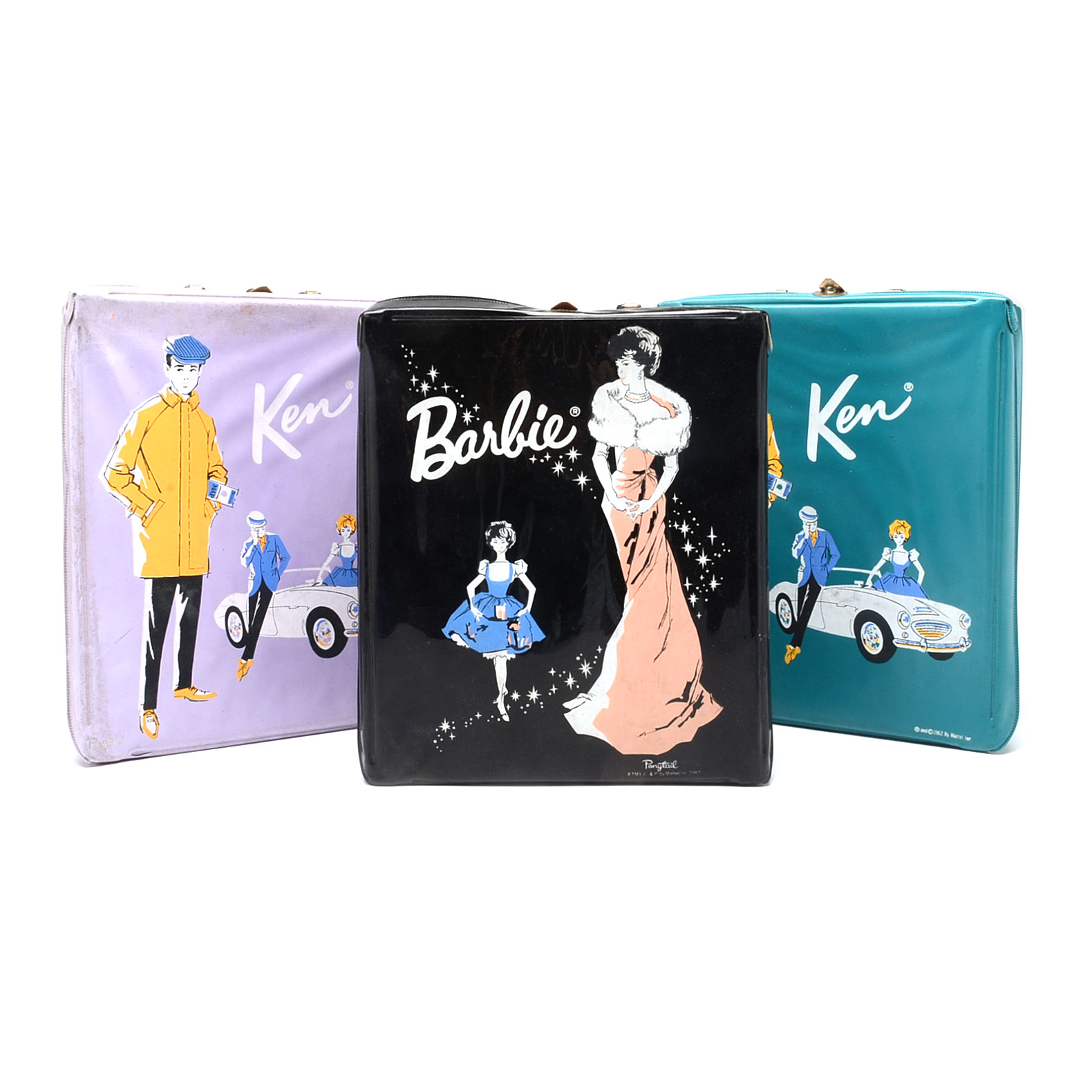Vintage 1960's Barbie and Ken Doll Cases