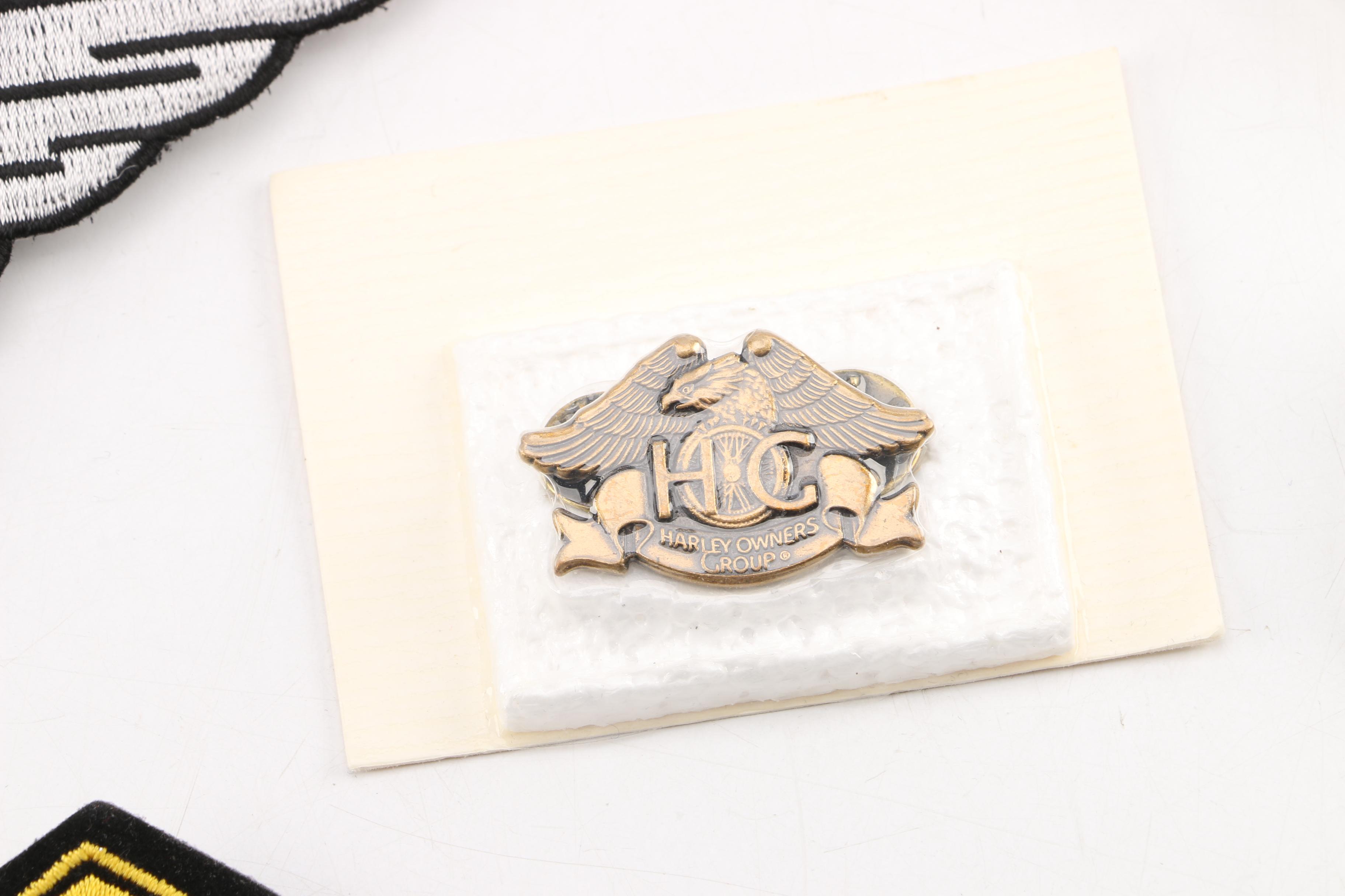 Harley-Davidson Accessories Including Patches, Keychains, Pins and More