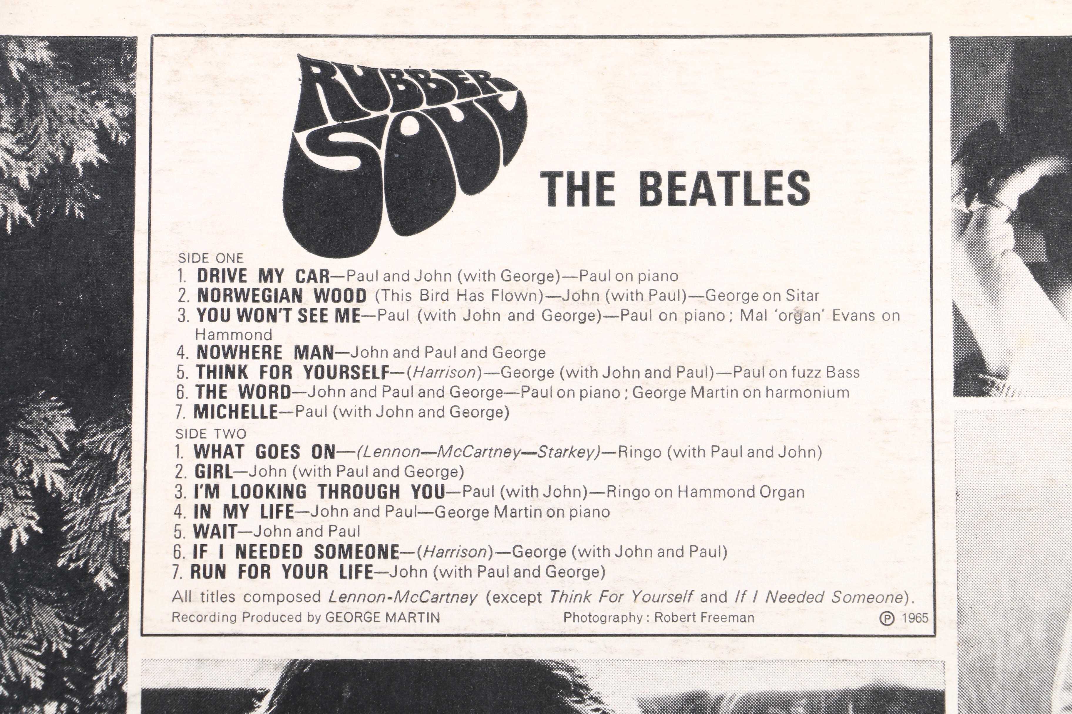 The Beatles "Rubber Soul" Original UK Stereo Pressing LP