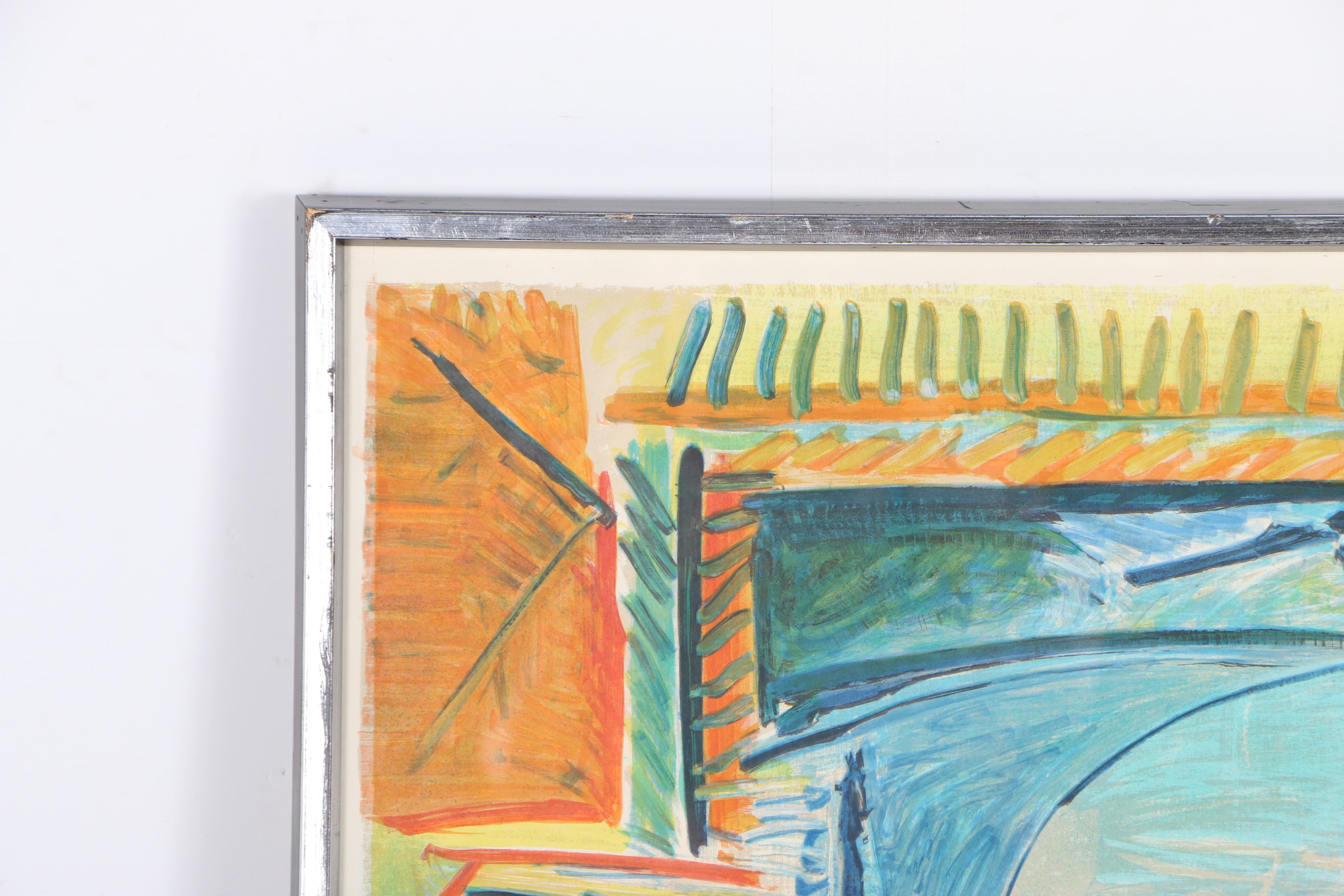 Vintage Henri Deschamps Lithograph after Picasso "Cote d'Azur"