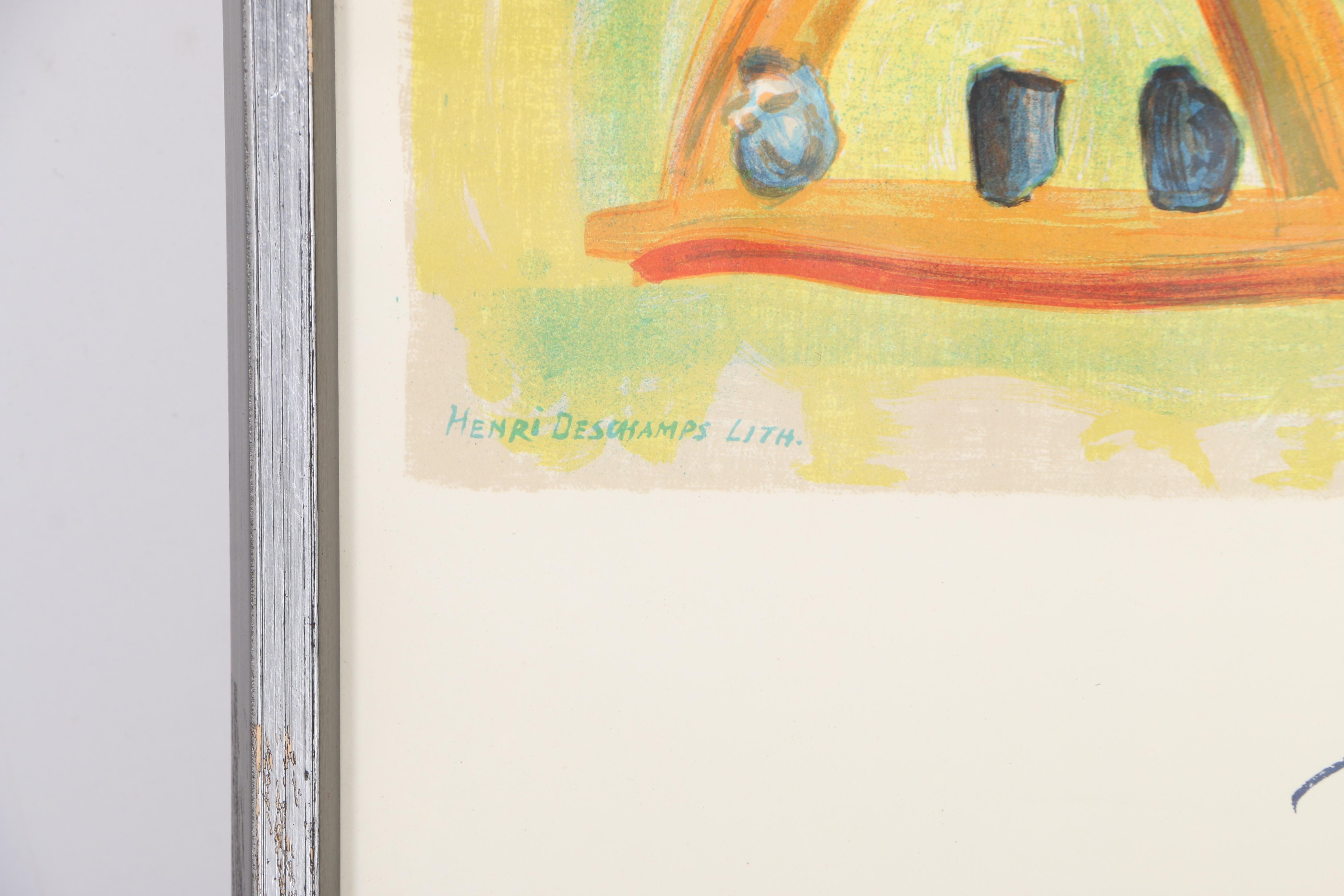 Vintage Henri Deschamps Lithograph after Picasso "Cote d'Azur"