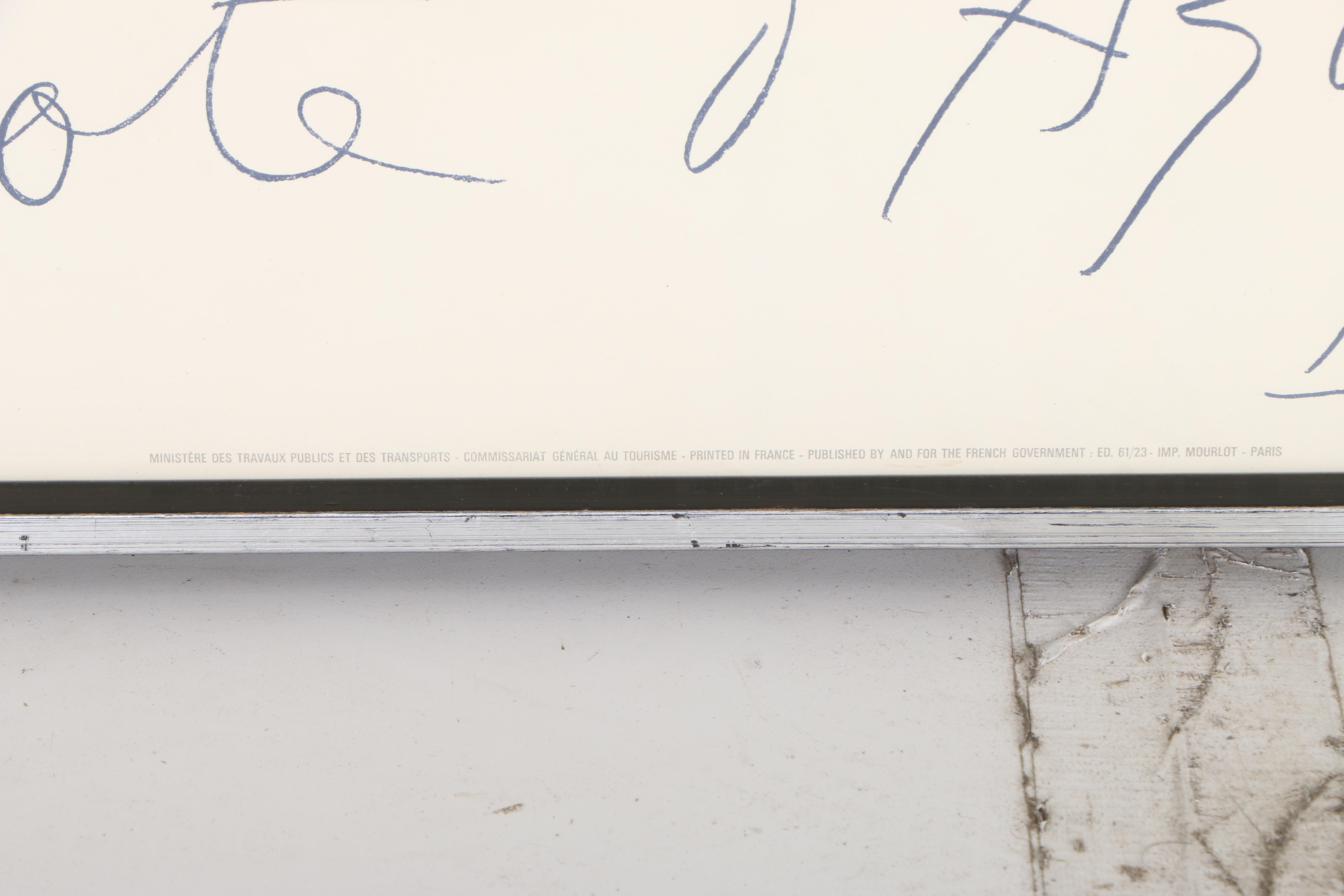 Vintage Henri Deschamps Lithograph after Picasso "Cote d'Azur"