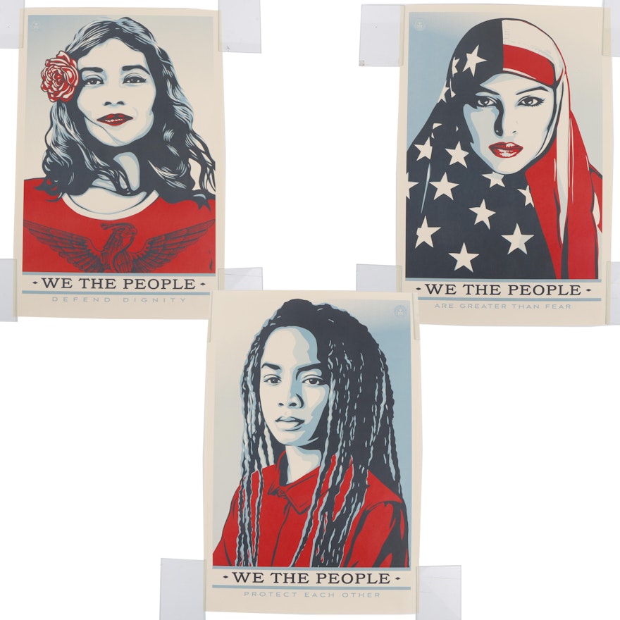 Shepard Fairey Serigraph Prints "We the People"