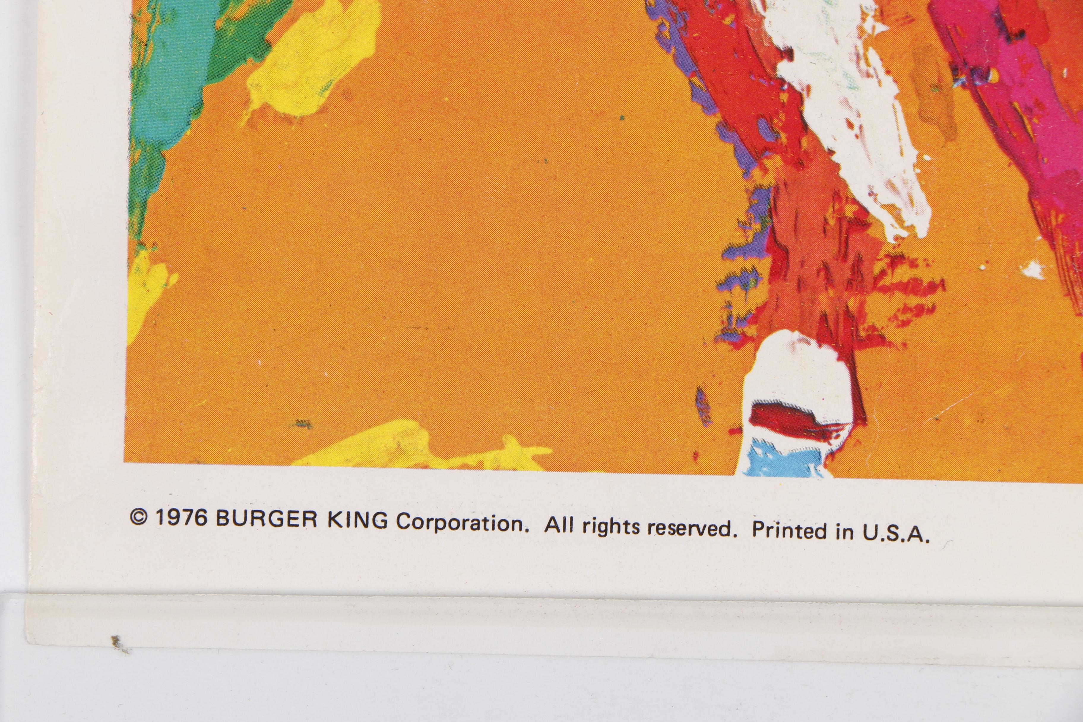 1976 Burger King Bicentennial Print After LeRoy Neiman "Olympic Basketball"