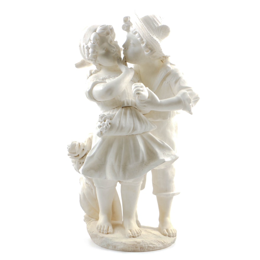 Marble Sculpture Of Courting Couple