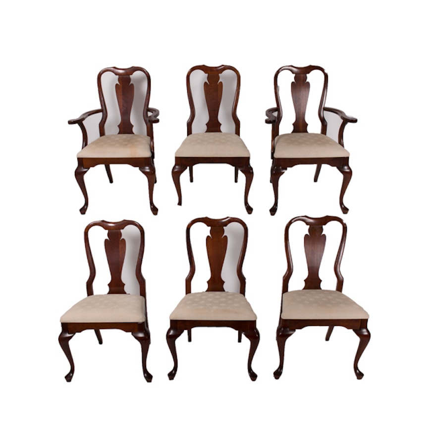 Set of Queen Anne Style Dining Chairs by Crescent Manufacturing Co.