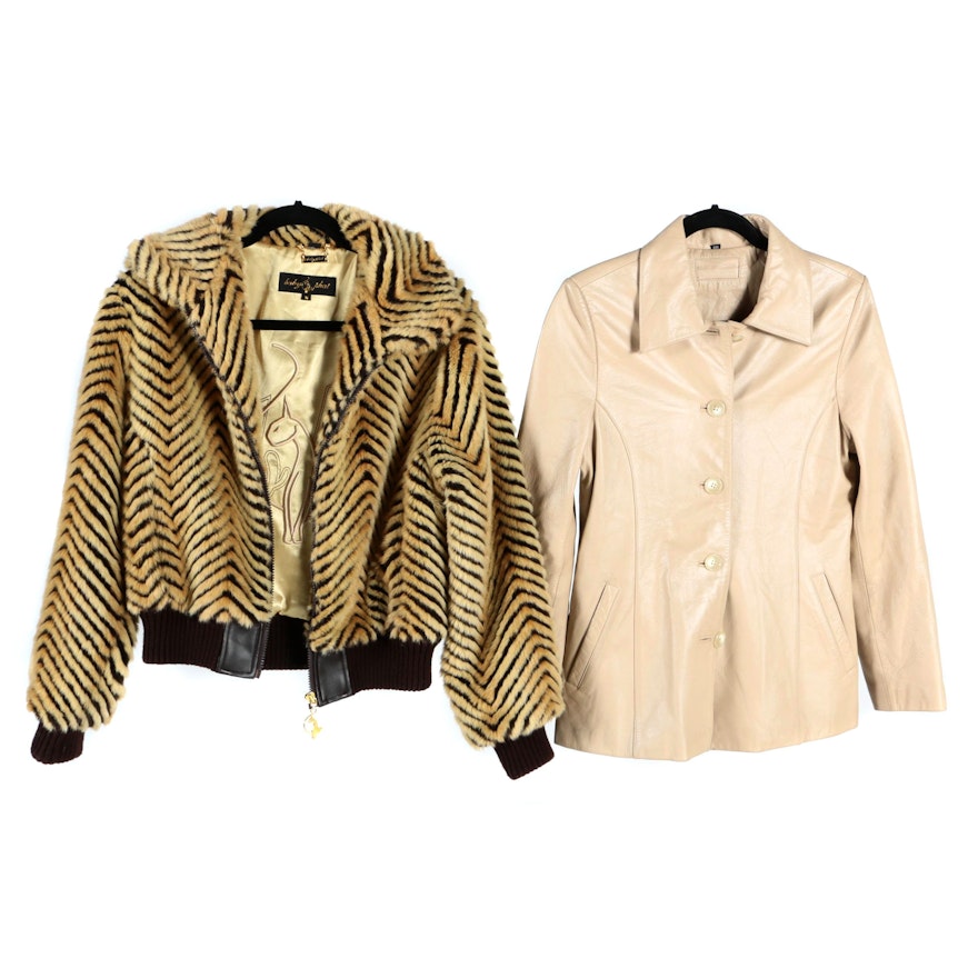 Baby Phat Faux Fur Jacket and Leather Jacket