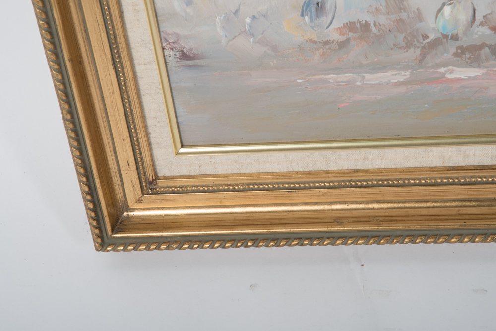 Anthony Veccio Oil Painting of a Horse Race