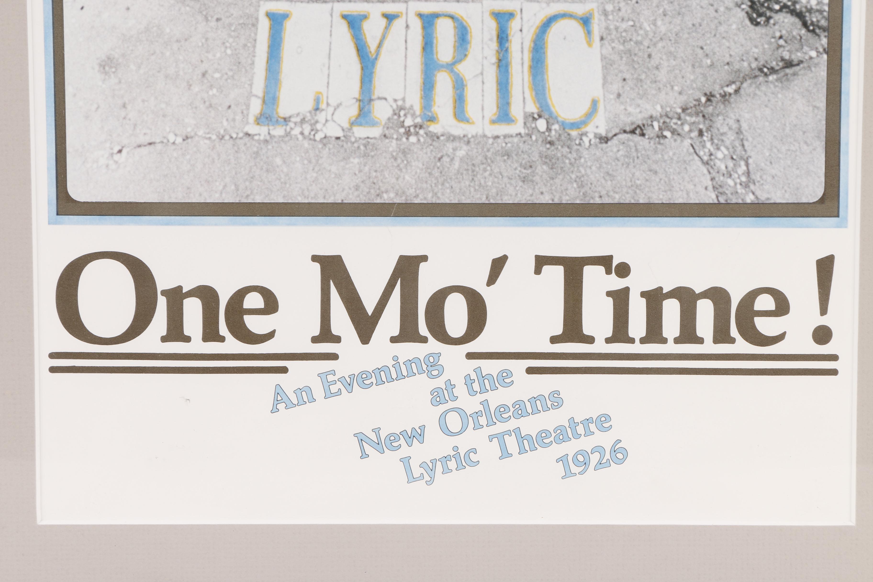 Circa 1980 Poster for "One Mo' Time!" Off-Broadway Musical