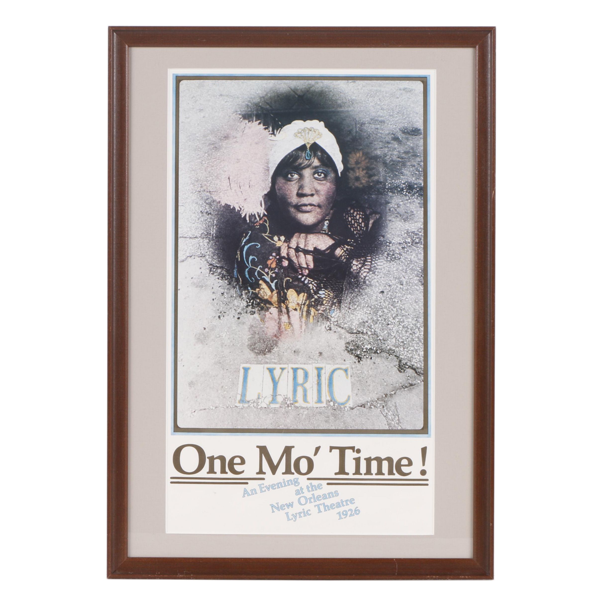 Circa 1980 Poster for "One Mo' Time!" Off-Broadway Musical
