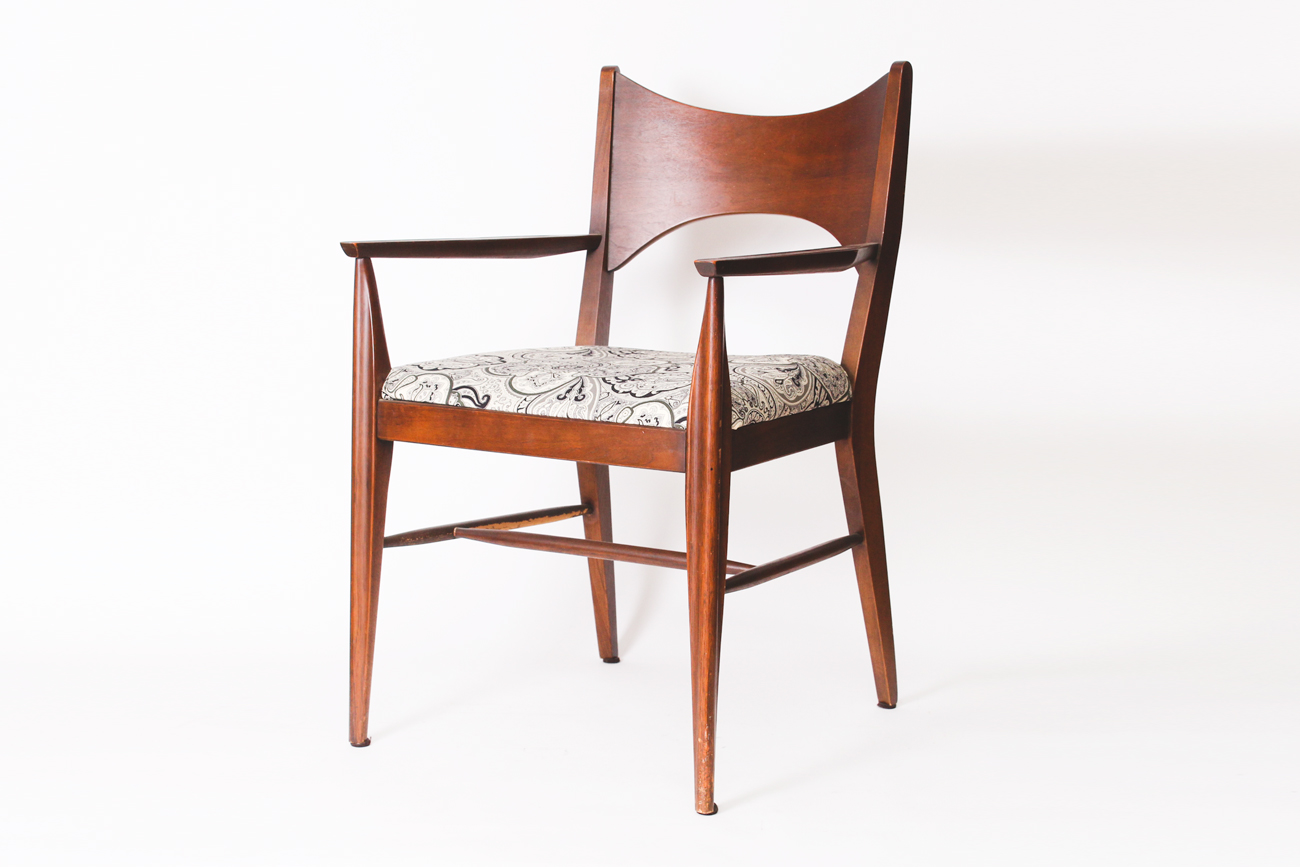 Mid Century Modern Extension Table with Six Chairs