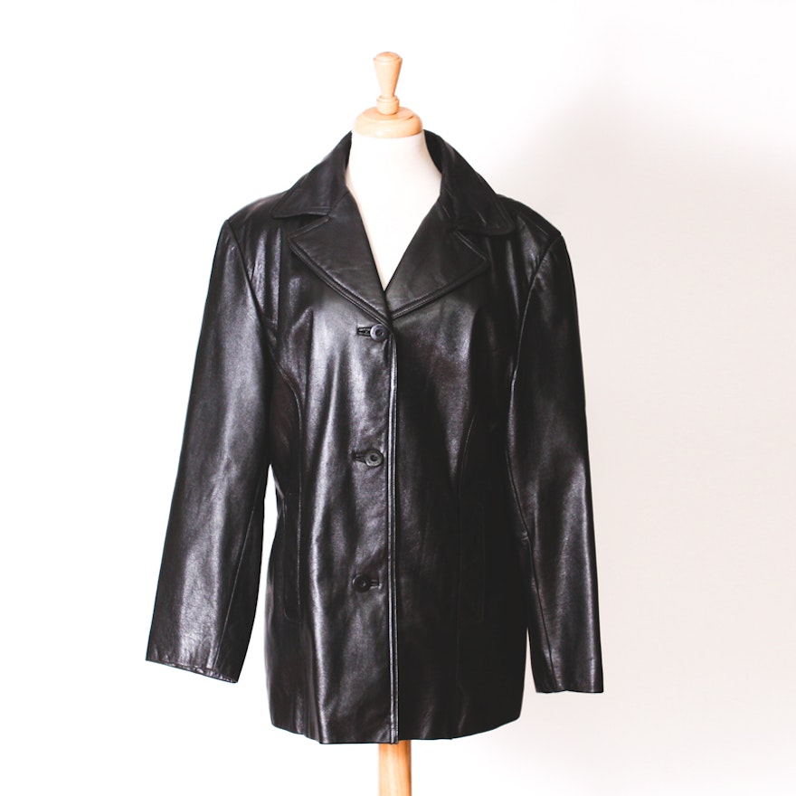 Wilsons Maxima Black Leather Jacket