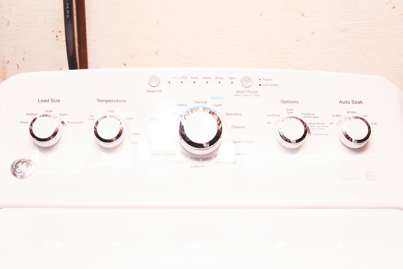 GE Top-Load Washer with GE Electric Dryer