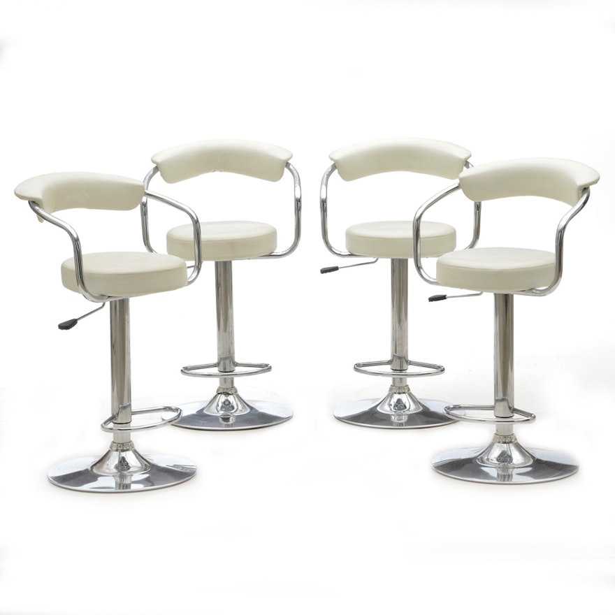 Set of Four Contemporary Modern Style Bar Stools