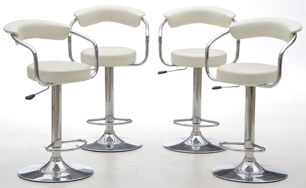 Set of Four Contemporary Modern Style Bar Stools