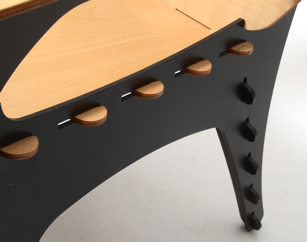 Pair of Modernist Kawecki "Puzzle" Armchairs