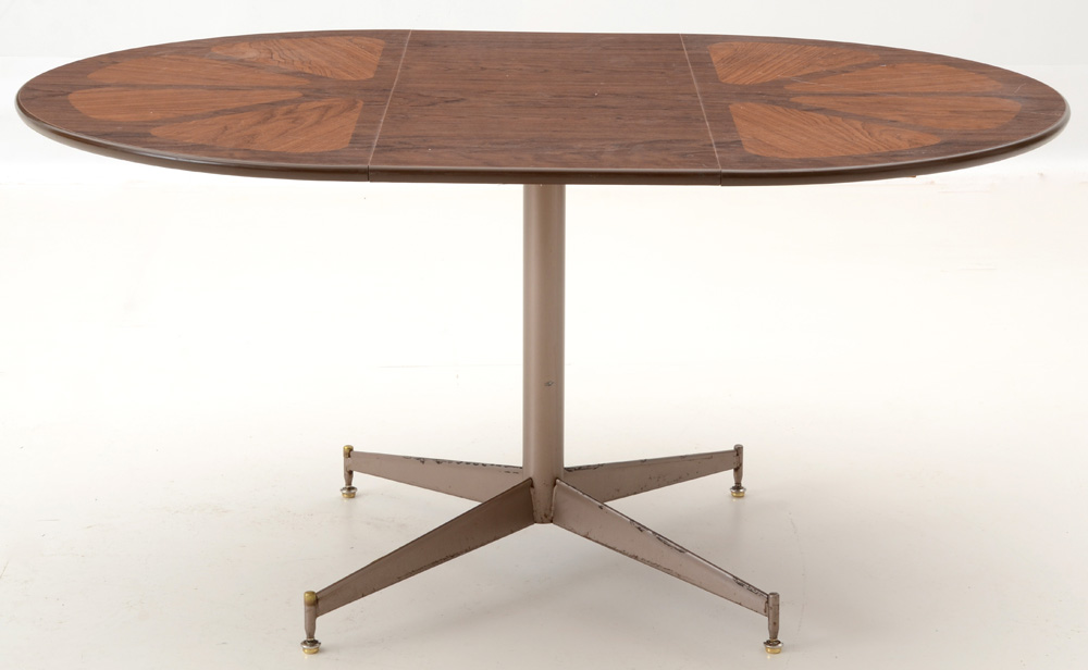 Mid Century Modern "Orange Slice" Style Dining Table and Chairs