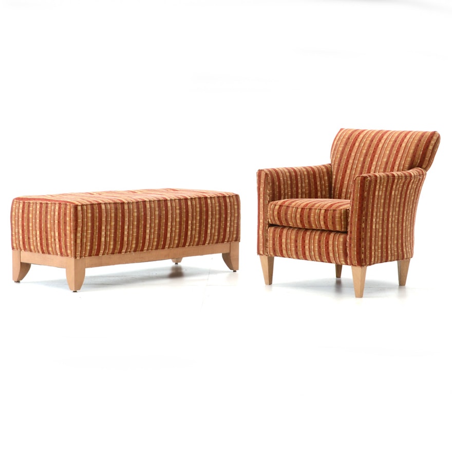 Armchair and Ottoman by Rowe Furniture