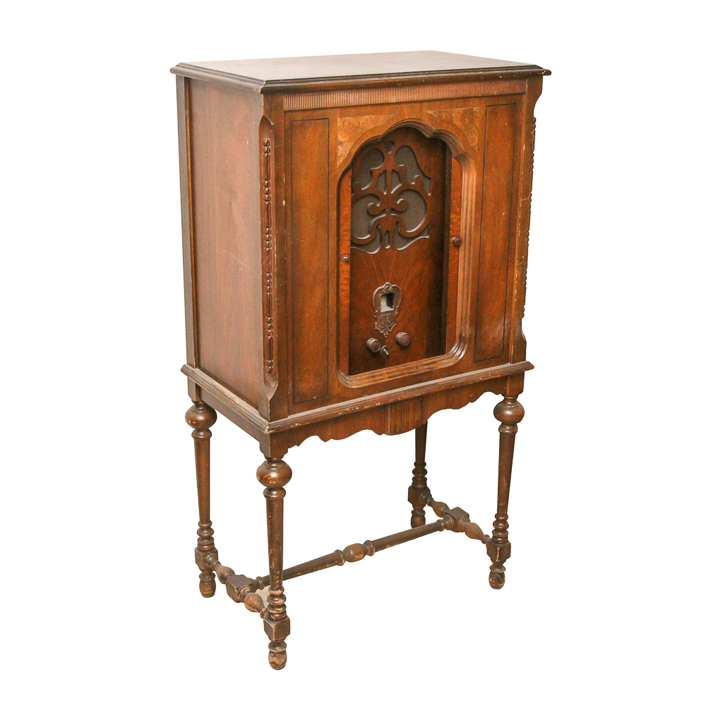 Vintage Silvertone Console Radio