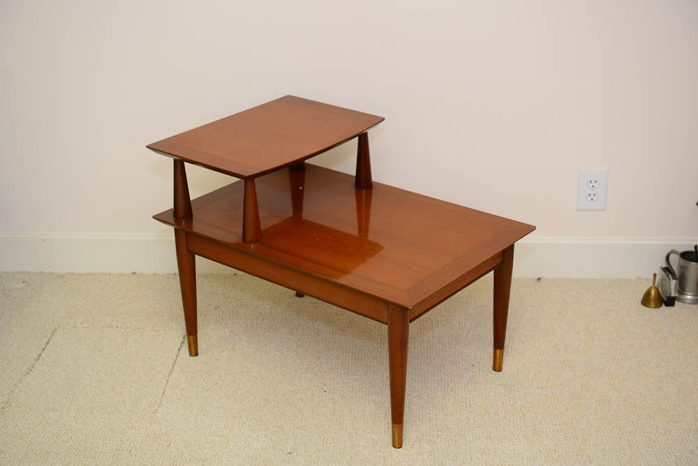 Mid Century Modern Step-Back End Table