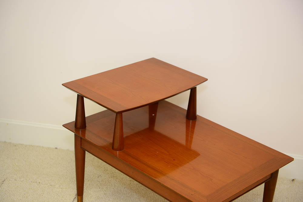 Mid Century Modern Step-Back End Table