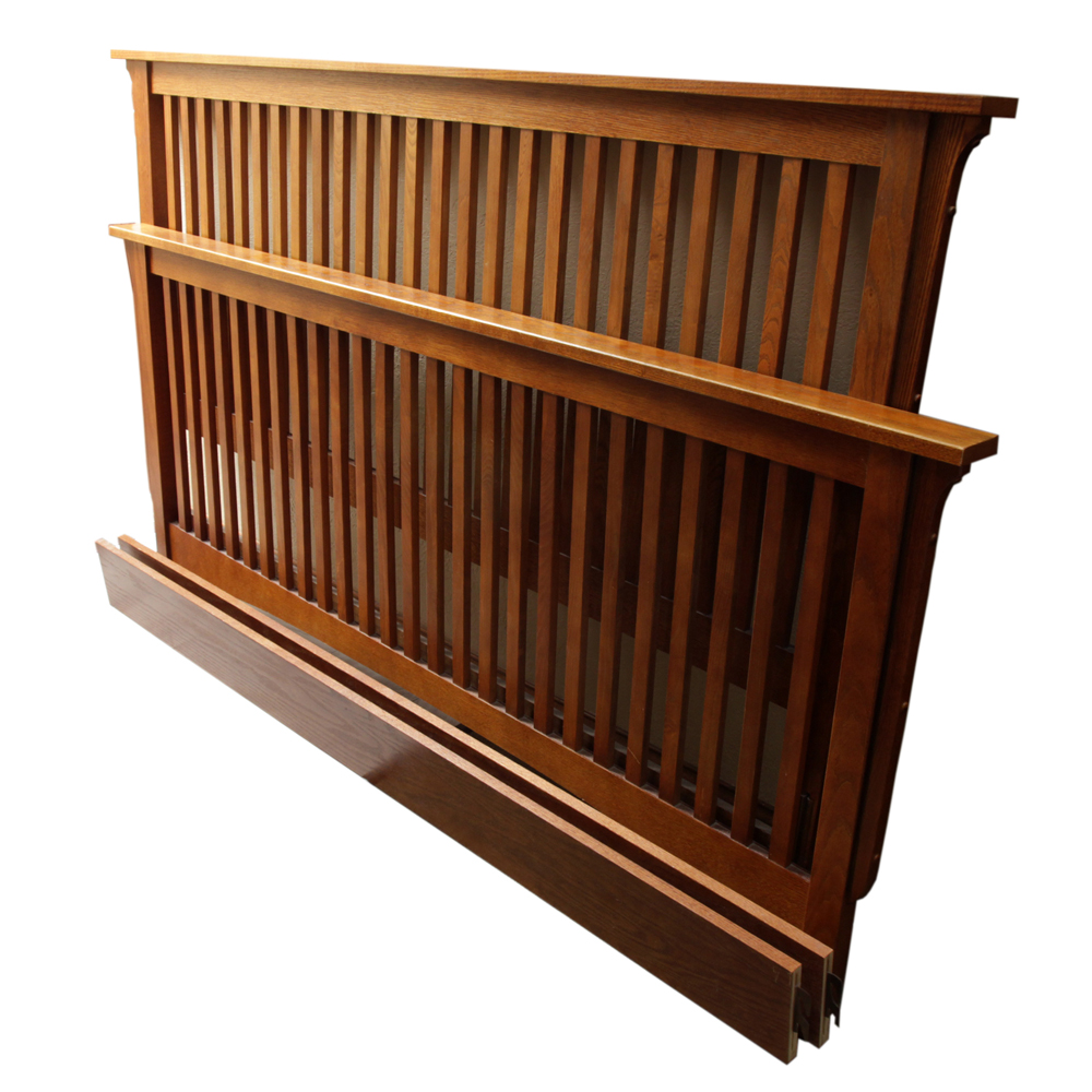 Mission Style King-Size Bed Frame by Bassett