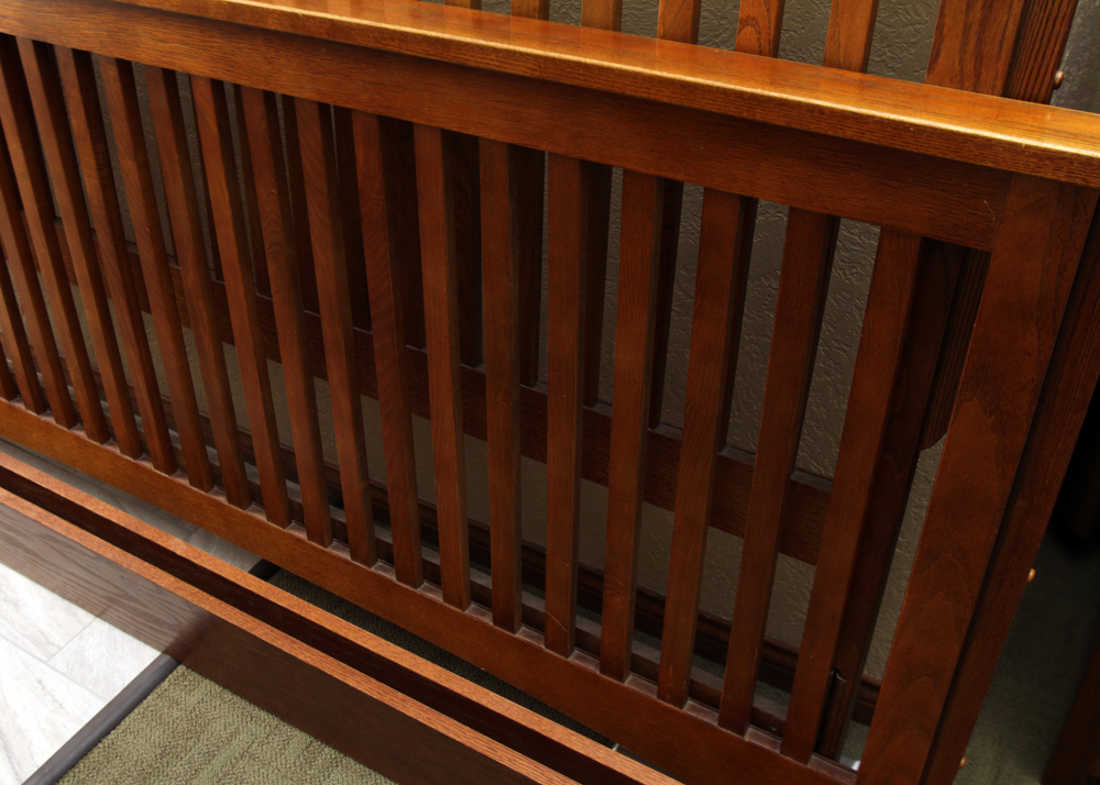 Mission Style King-Size Bed Frame by Bassett