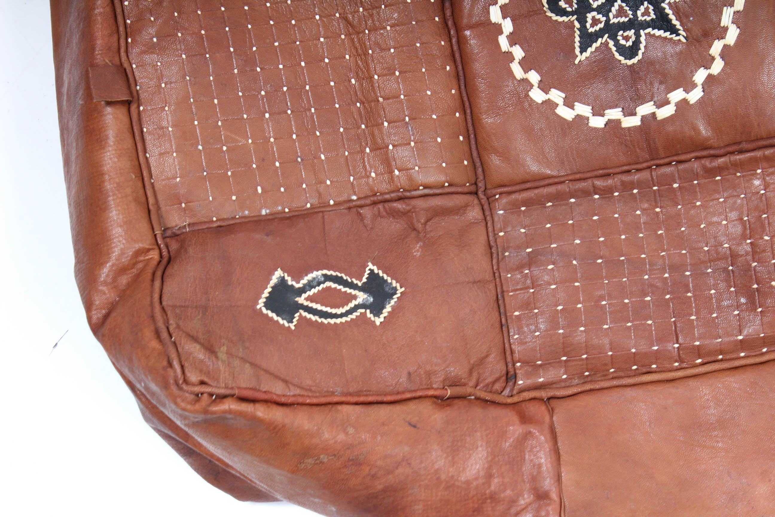 Leather Ottoman Cover
