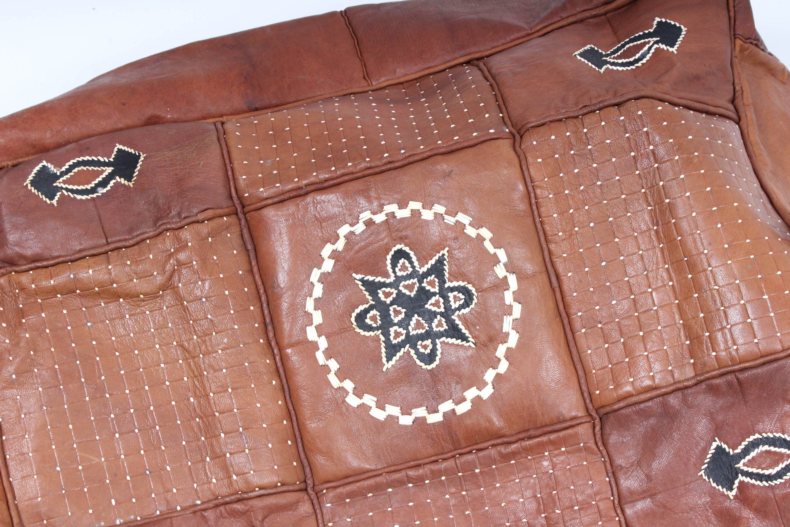 Leather Ottoman Cover