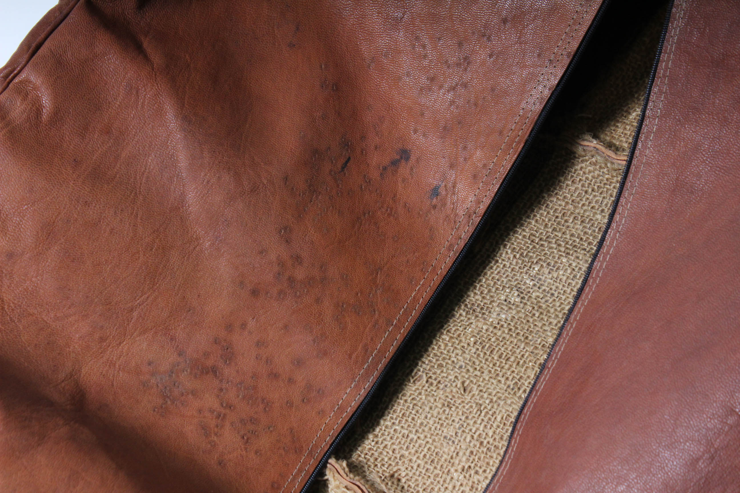 Leather Ottoman Cover