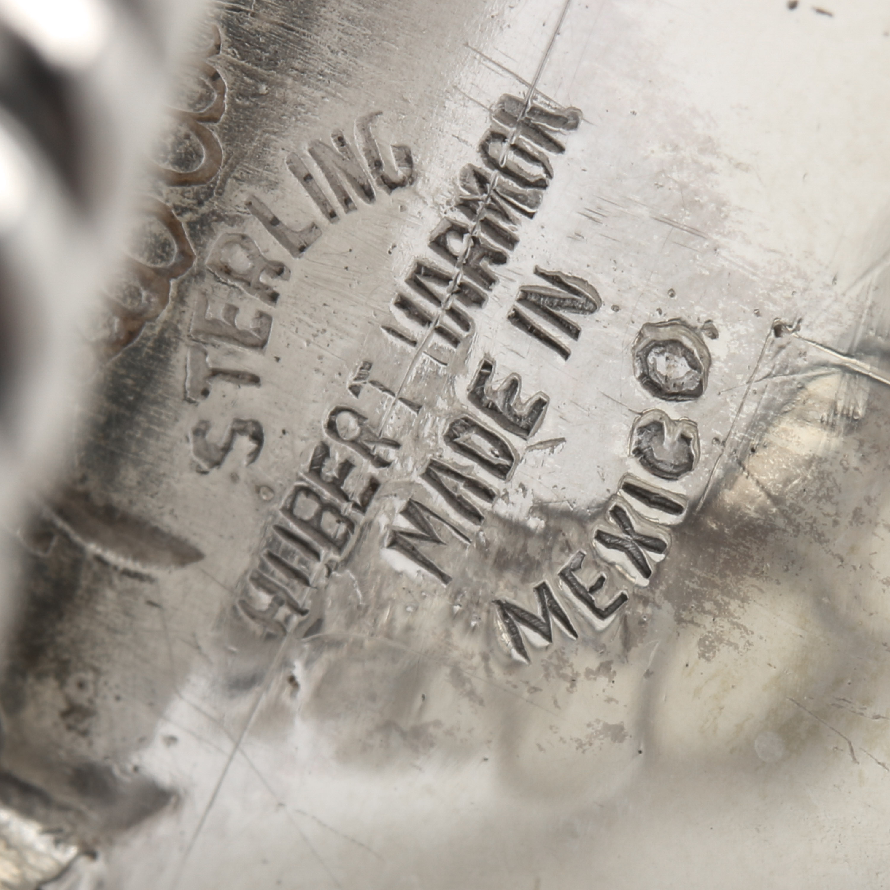 Hubert Harmon Sterling Silver Bull Motif Scarf Ring