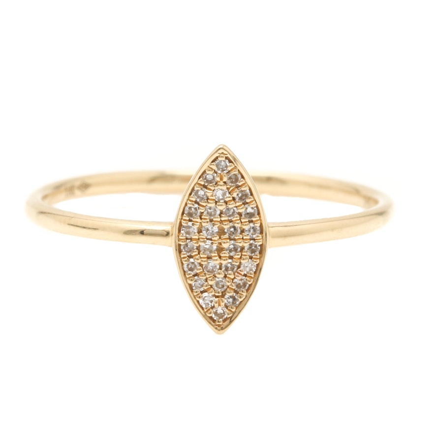 18K Yellow Gold Diamond Ring