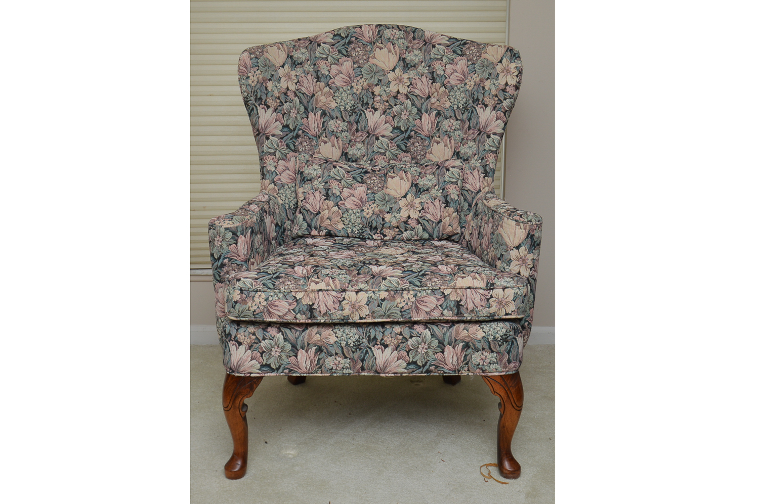 Pair of Queen Anne Style Wingback Chairs
