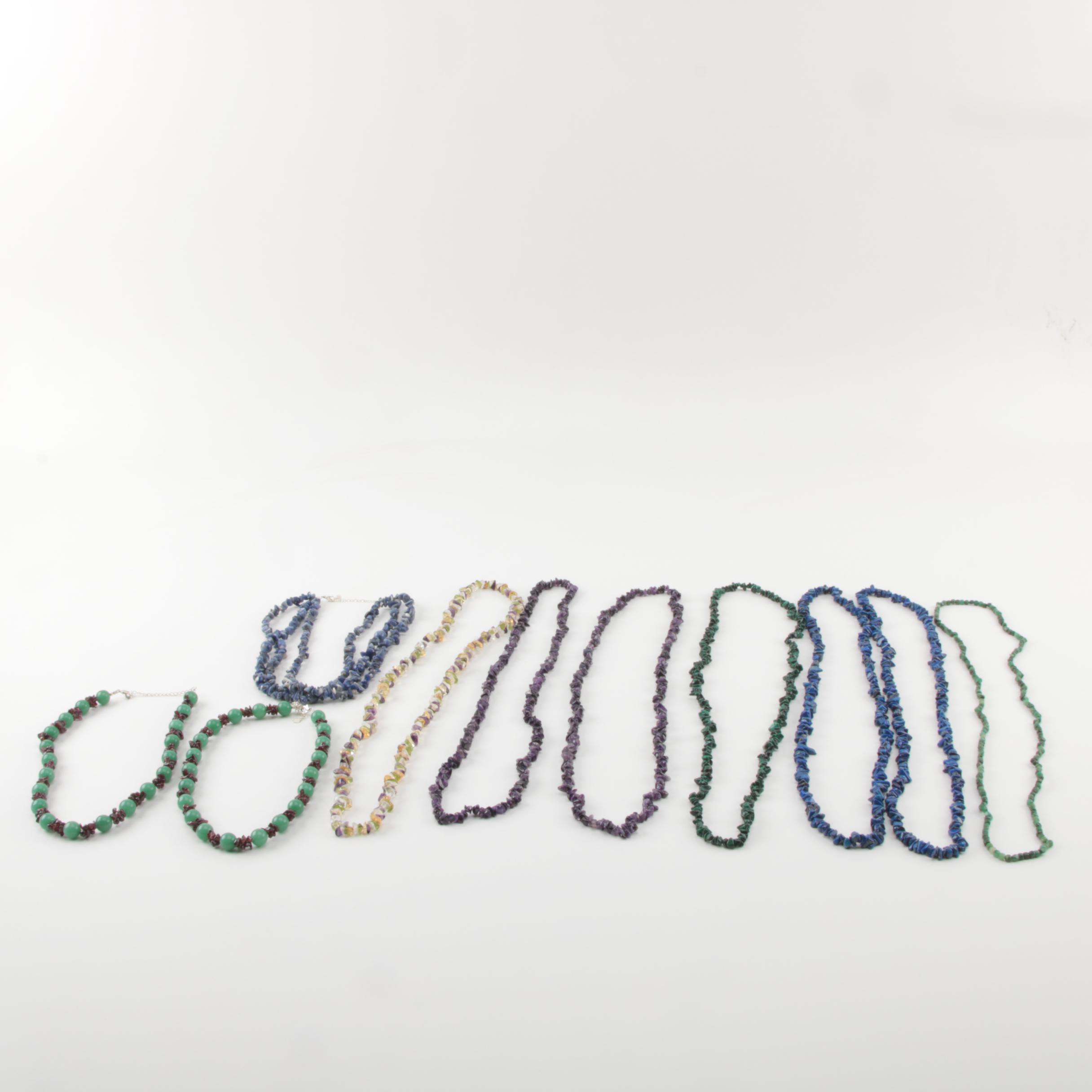 Costume Beaded Gemstone Necklace Collection