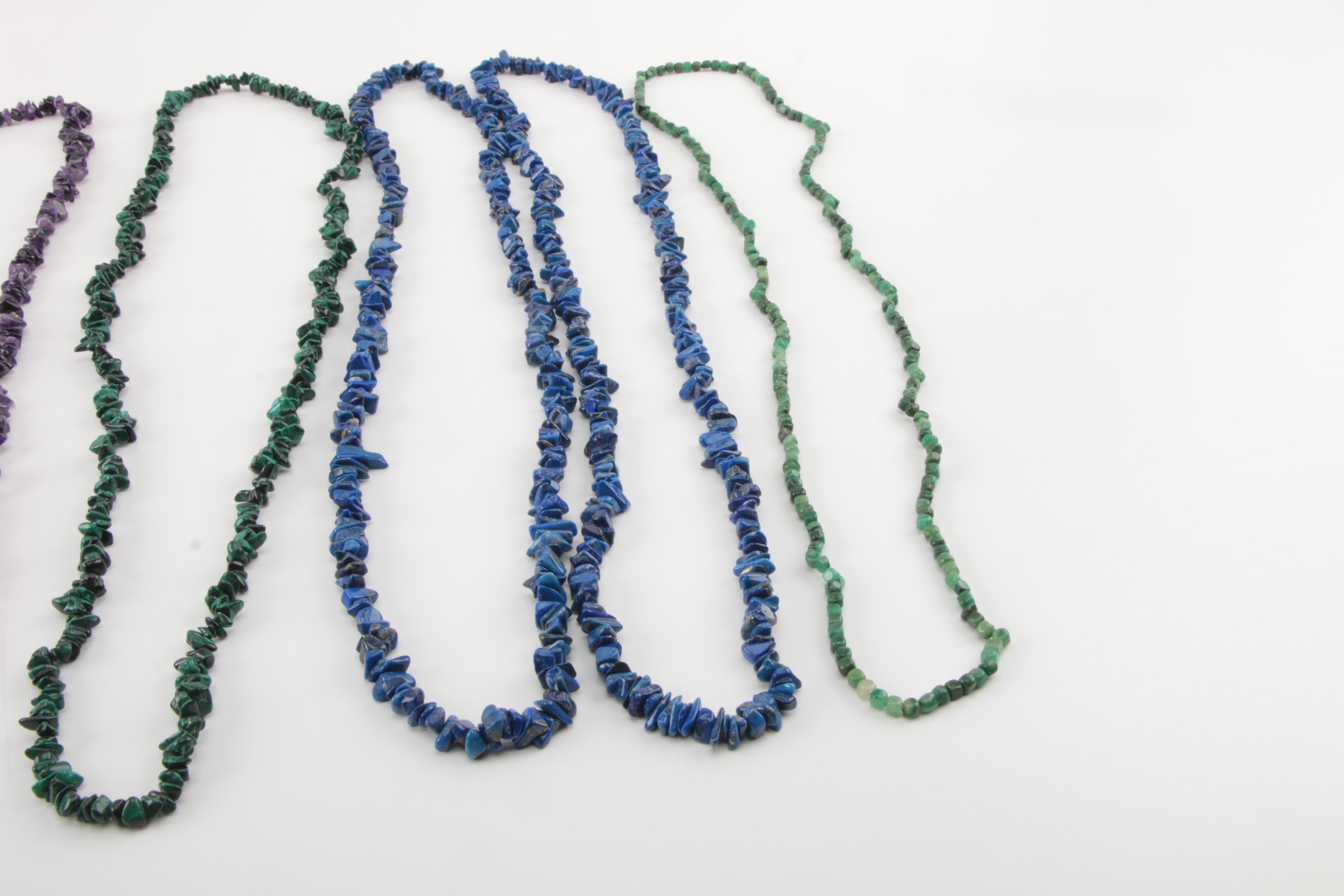 Costume Beaded Gemstone Necklace Collection