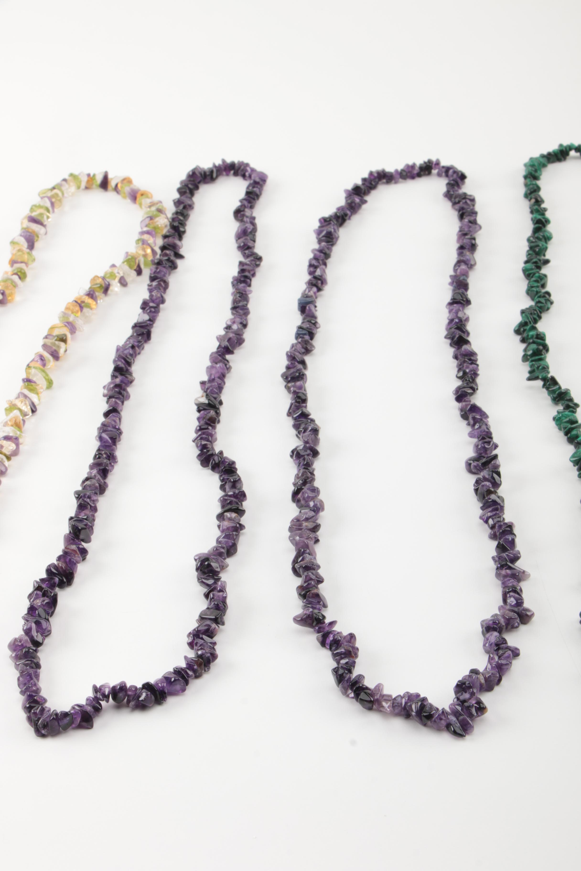 Costume Beaded Gemstone Necklace Collection