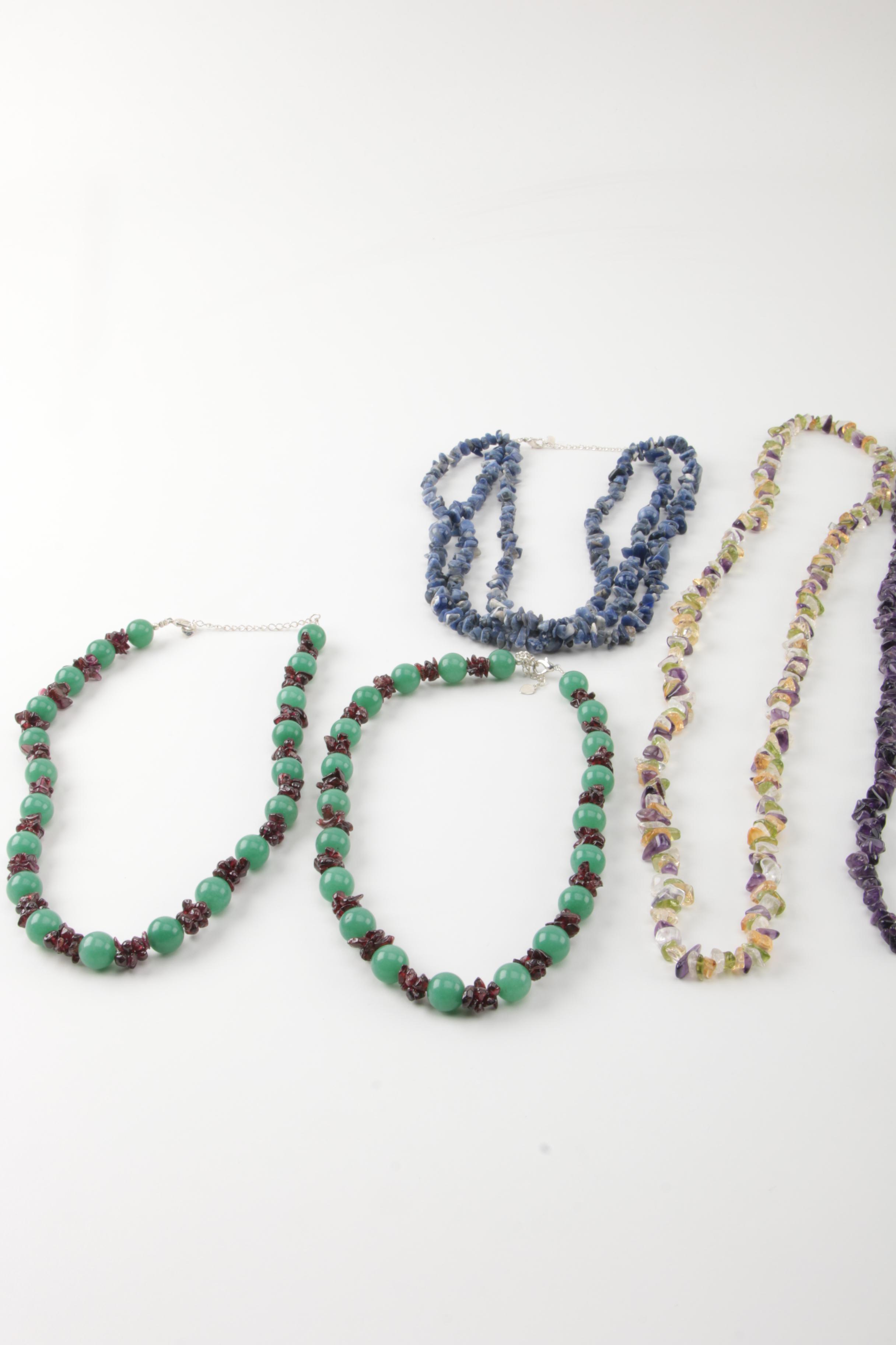 Costume Beaded Gemstone Necklace Collection