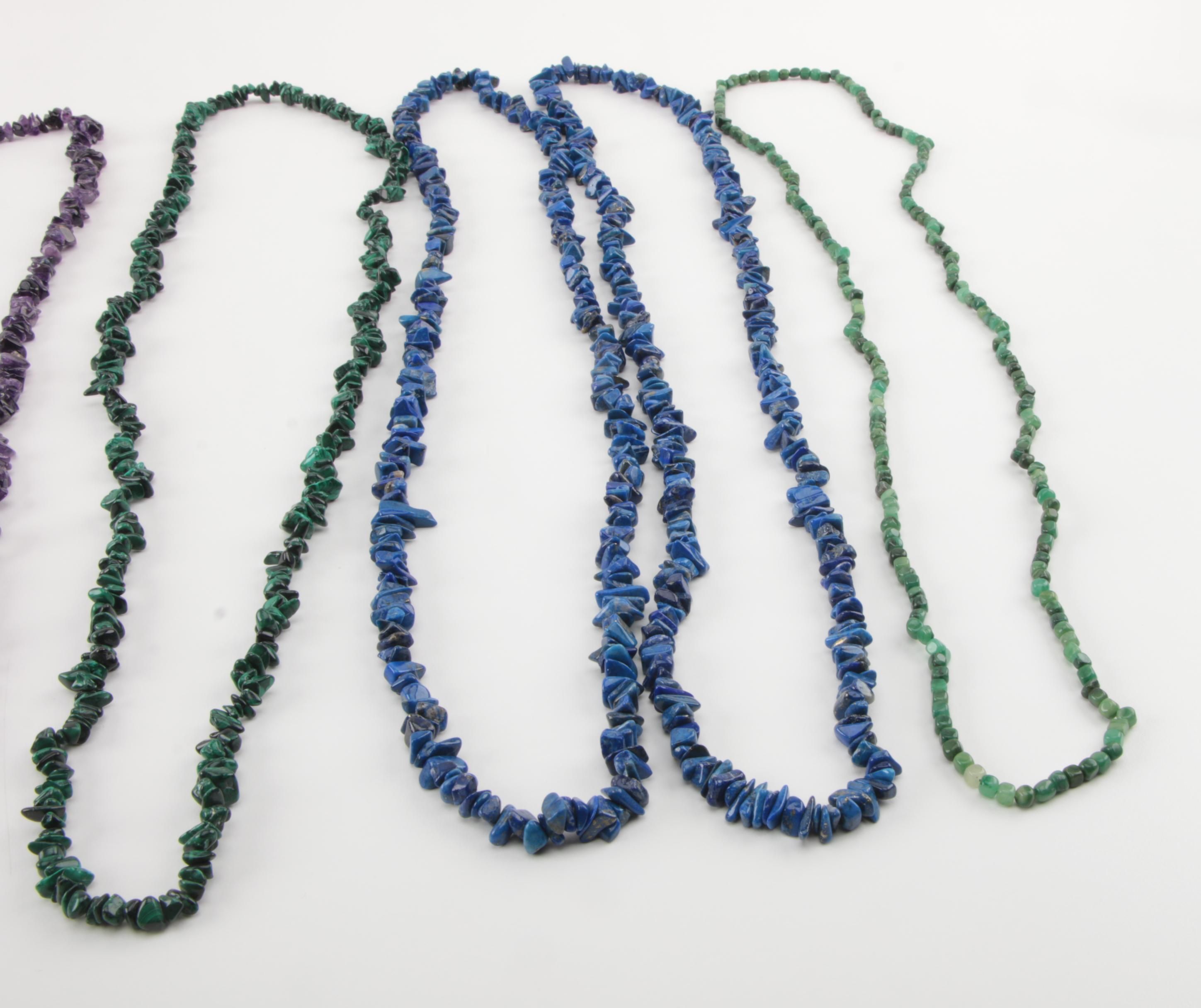 Costume Beaded Gemstone Necklace Collection