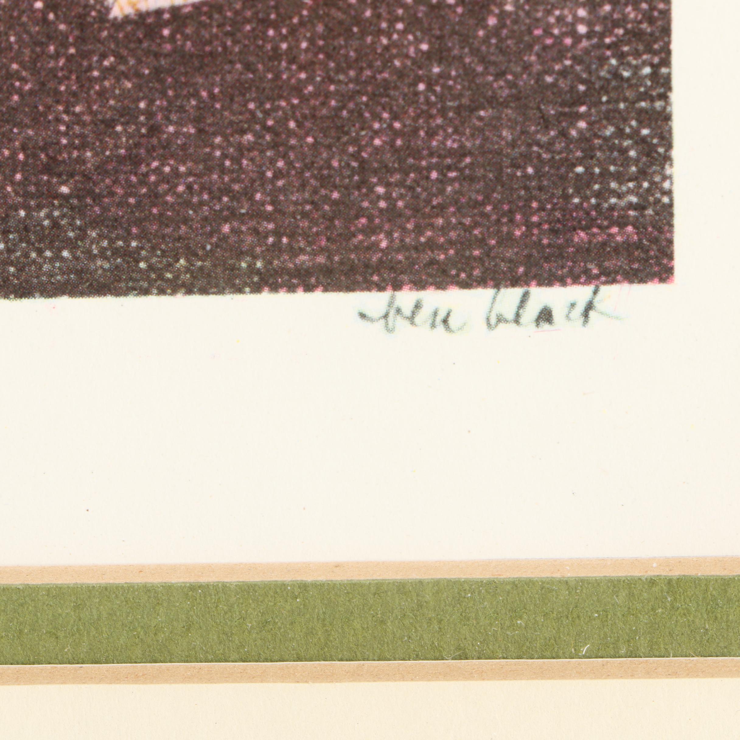 Limited Edition Offset Lithograph after Ben Black's "Compliments of Mark Twain"