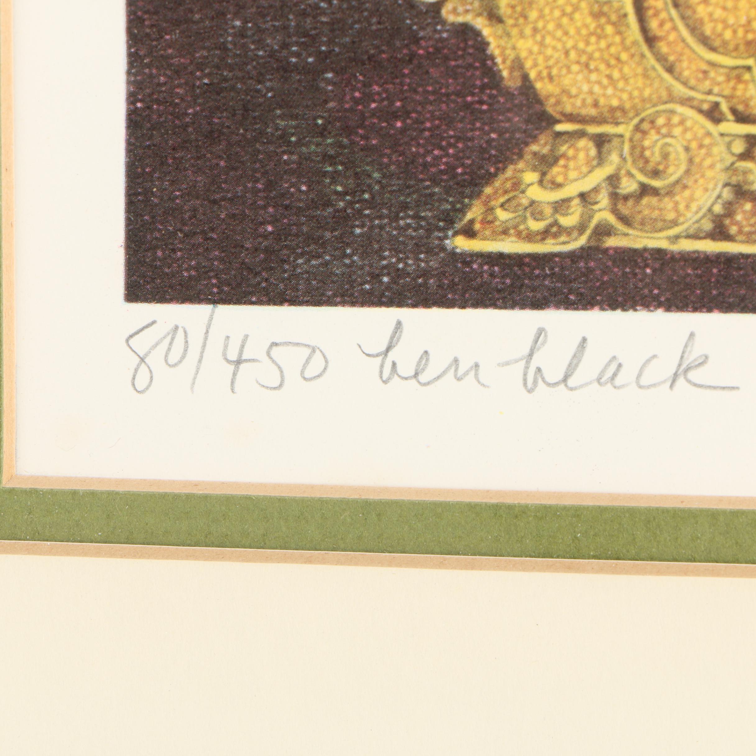 Limited Edition Offset Lithograph after Ben Black's "Compliments of Mark Twain"