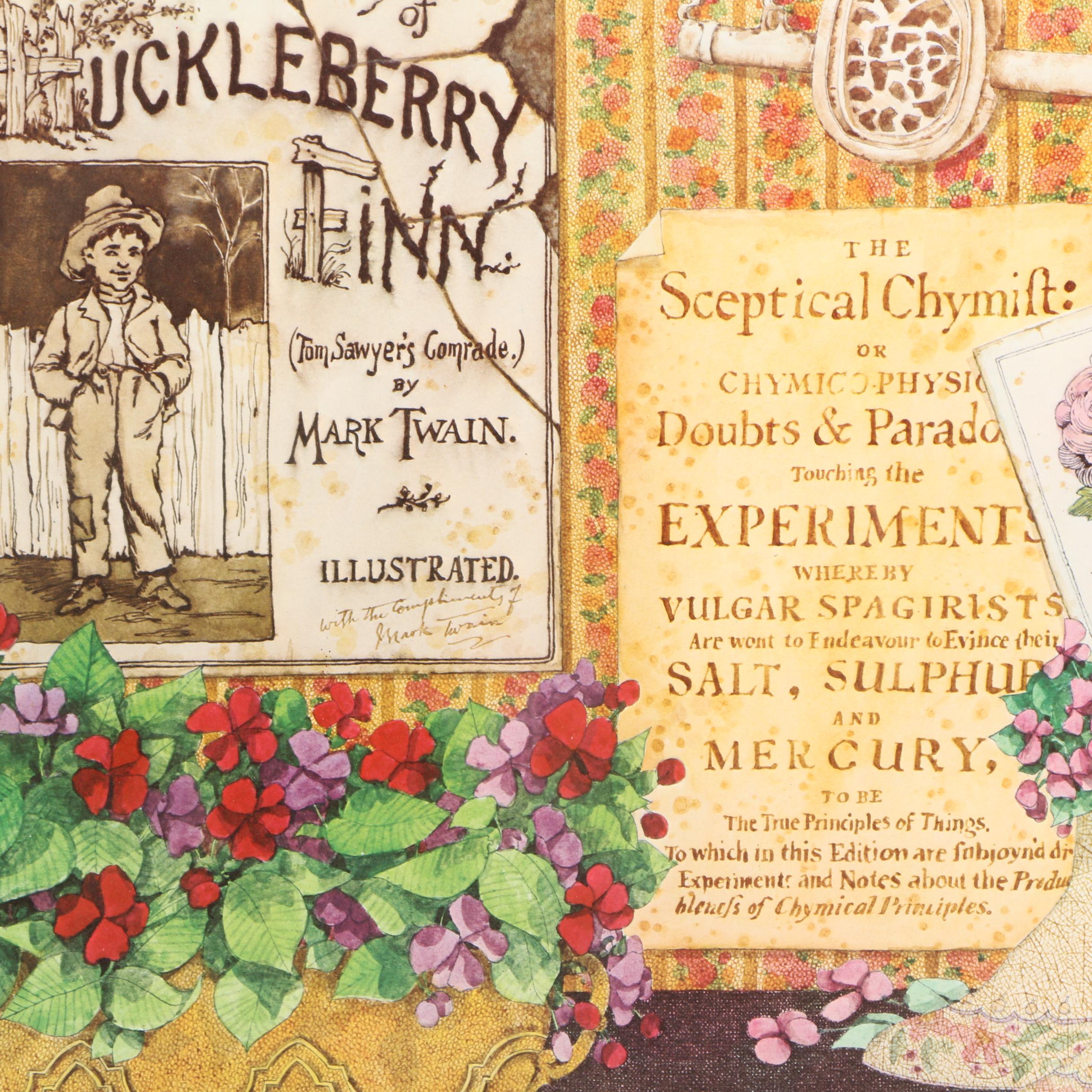 Limited Edition Offset Lithograph after Ben Black's "Compliments of Mark Twain"