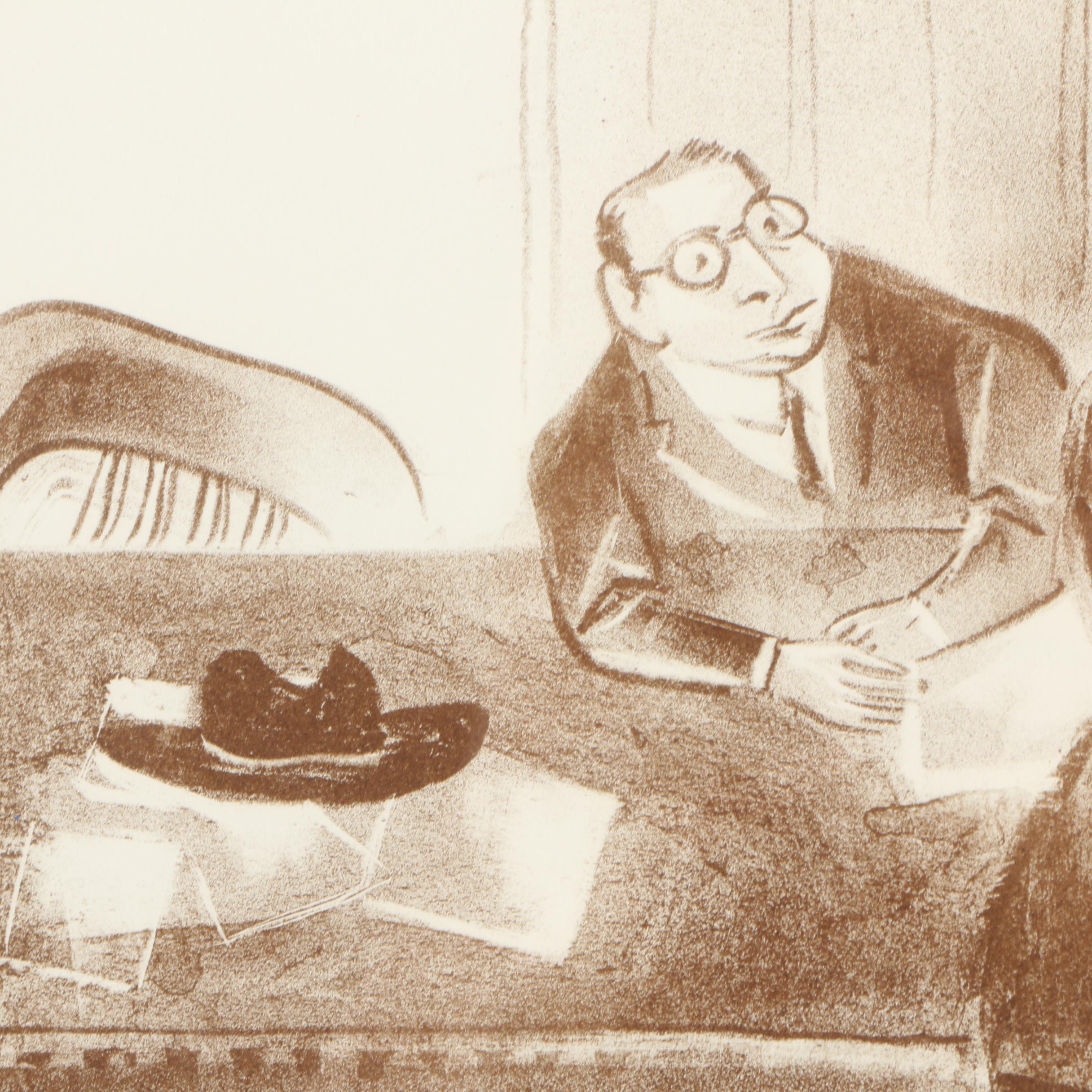 William Gropper Lithograph "Yes or No?"