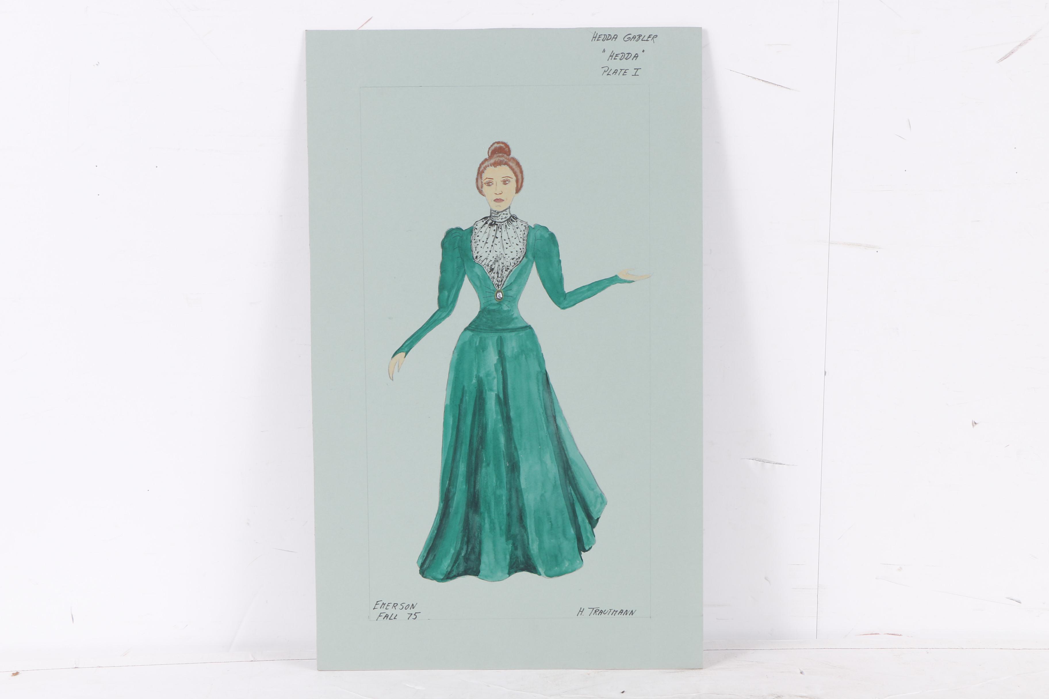 H. Trautmann Gouache Paintings of Costume Designs
