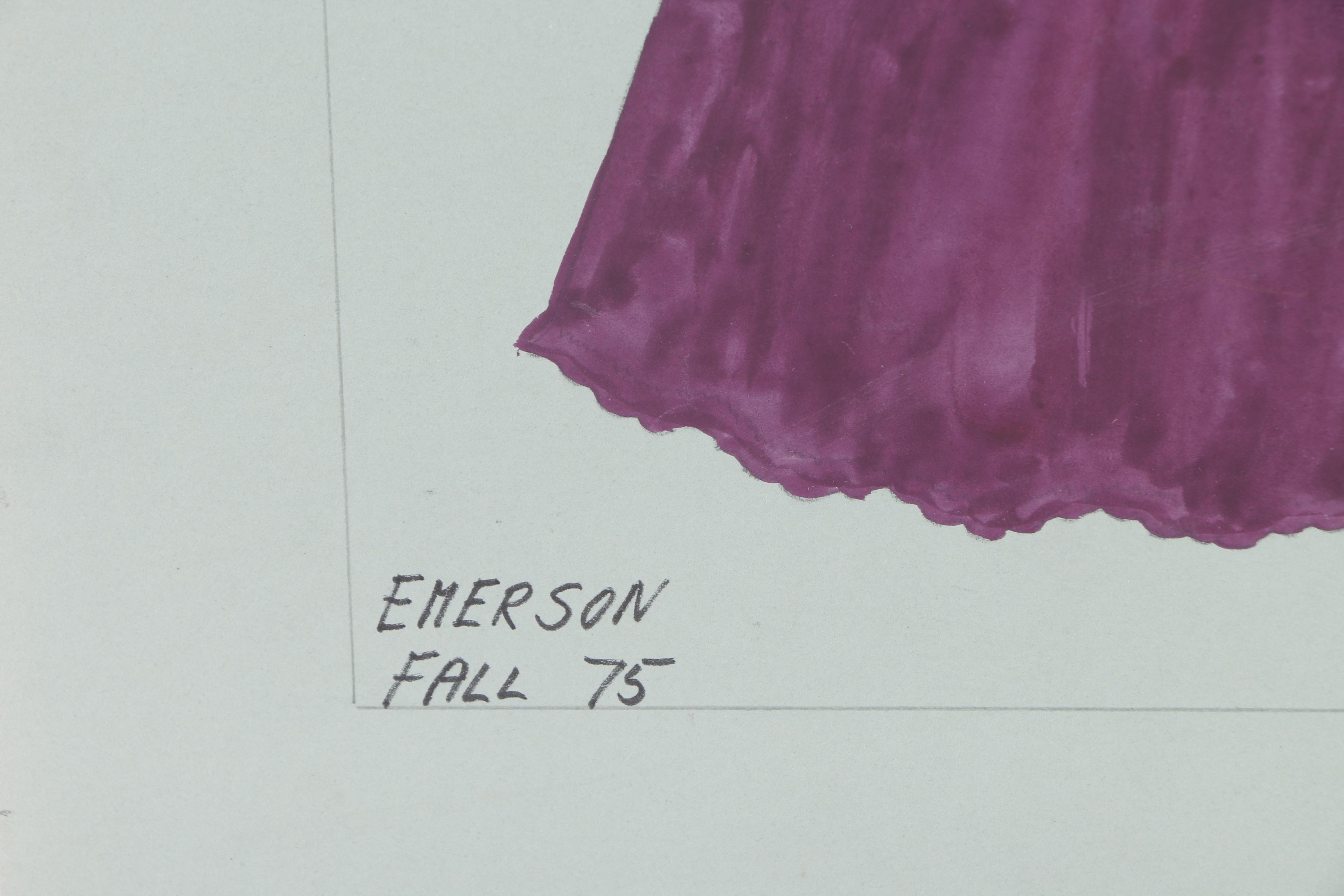 H. Trautmann Gouache Paintings of Costume Designs