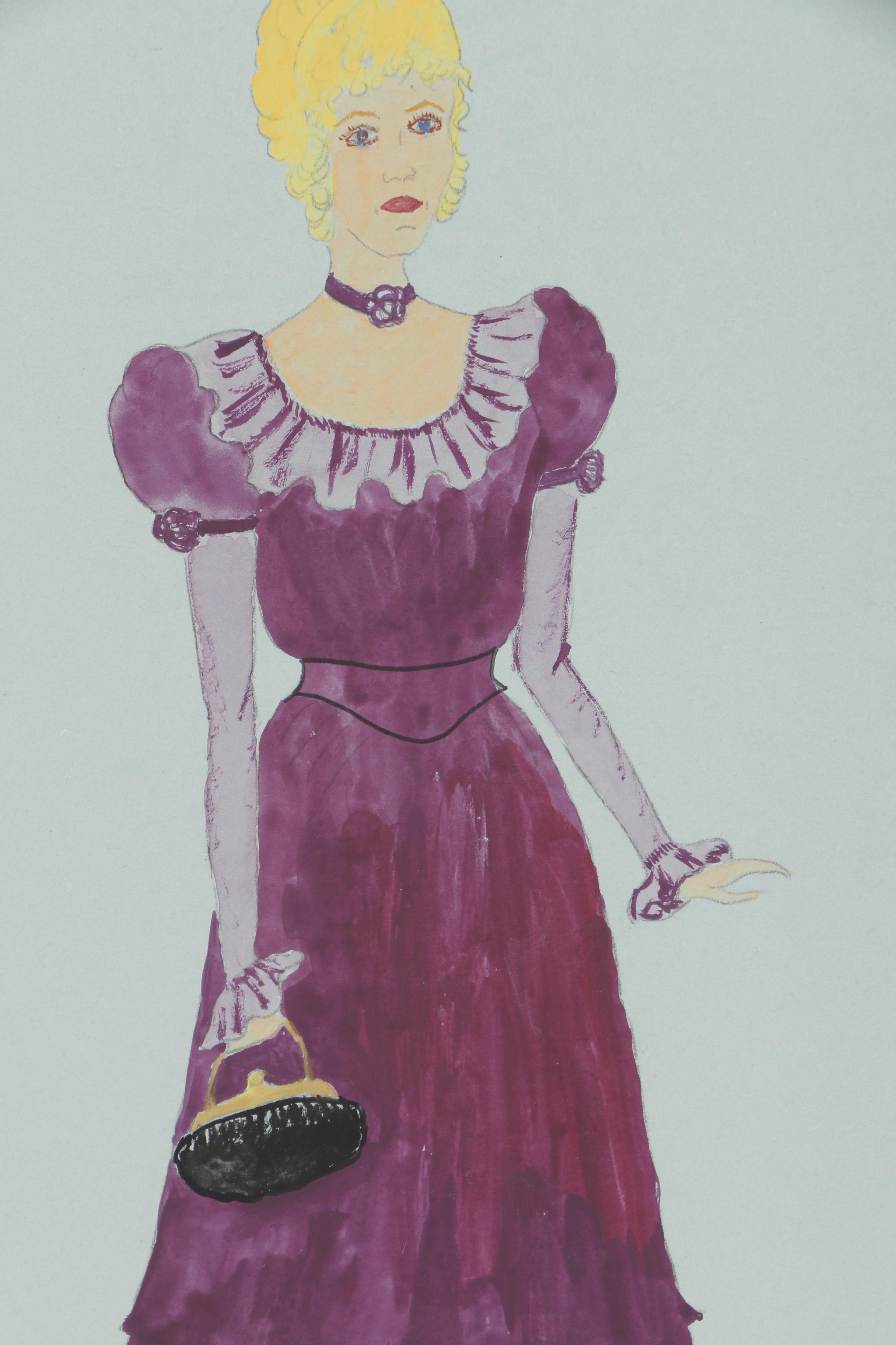 H. Trautmann Gouache Paintings of Costume Designs