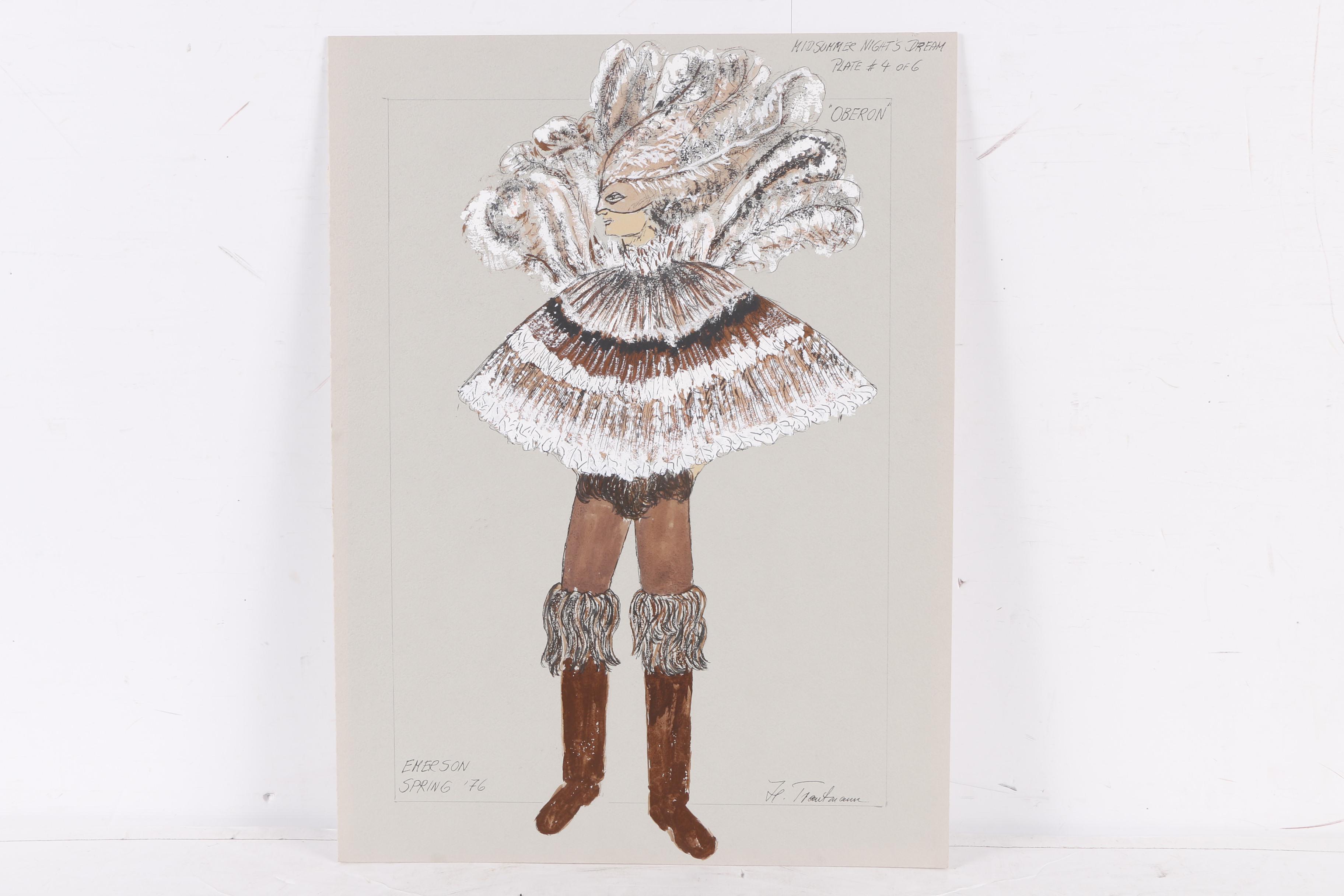 H. Trautmann Gouache Paintings of Costume Designs