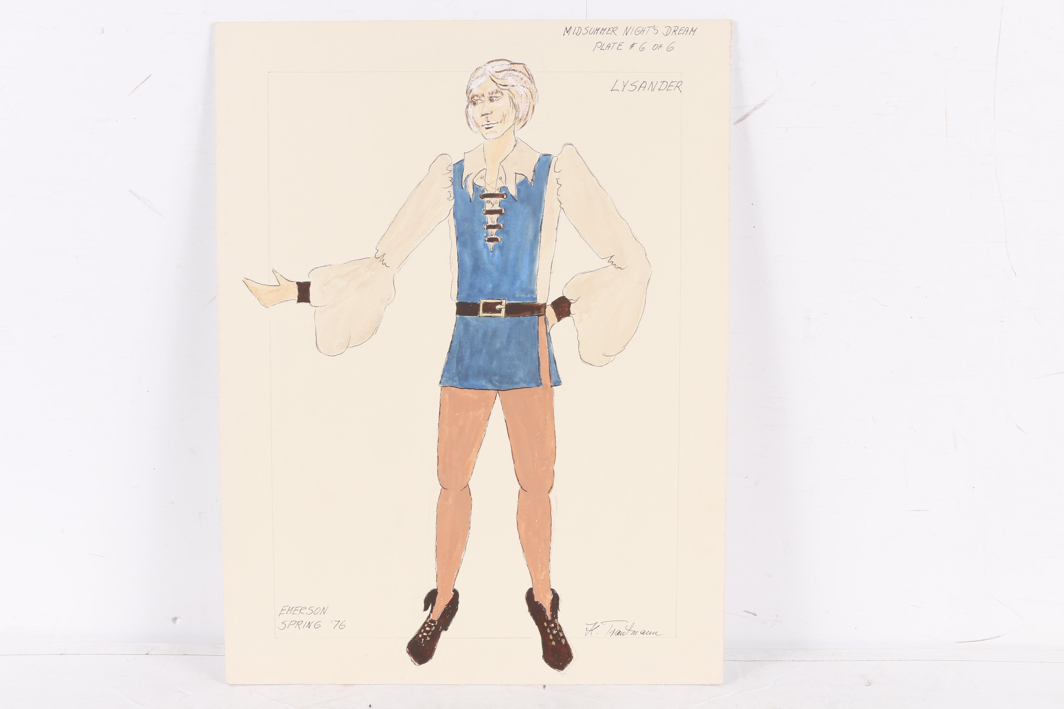 H. Trautmann Gouache Paintings of Costume Designs