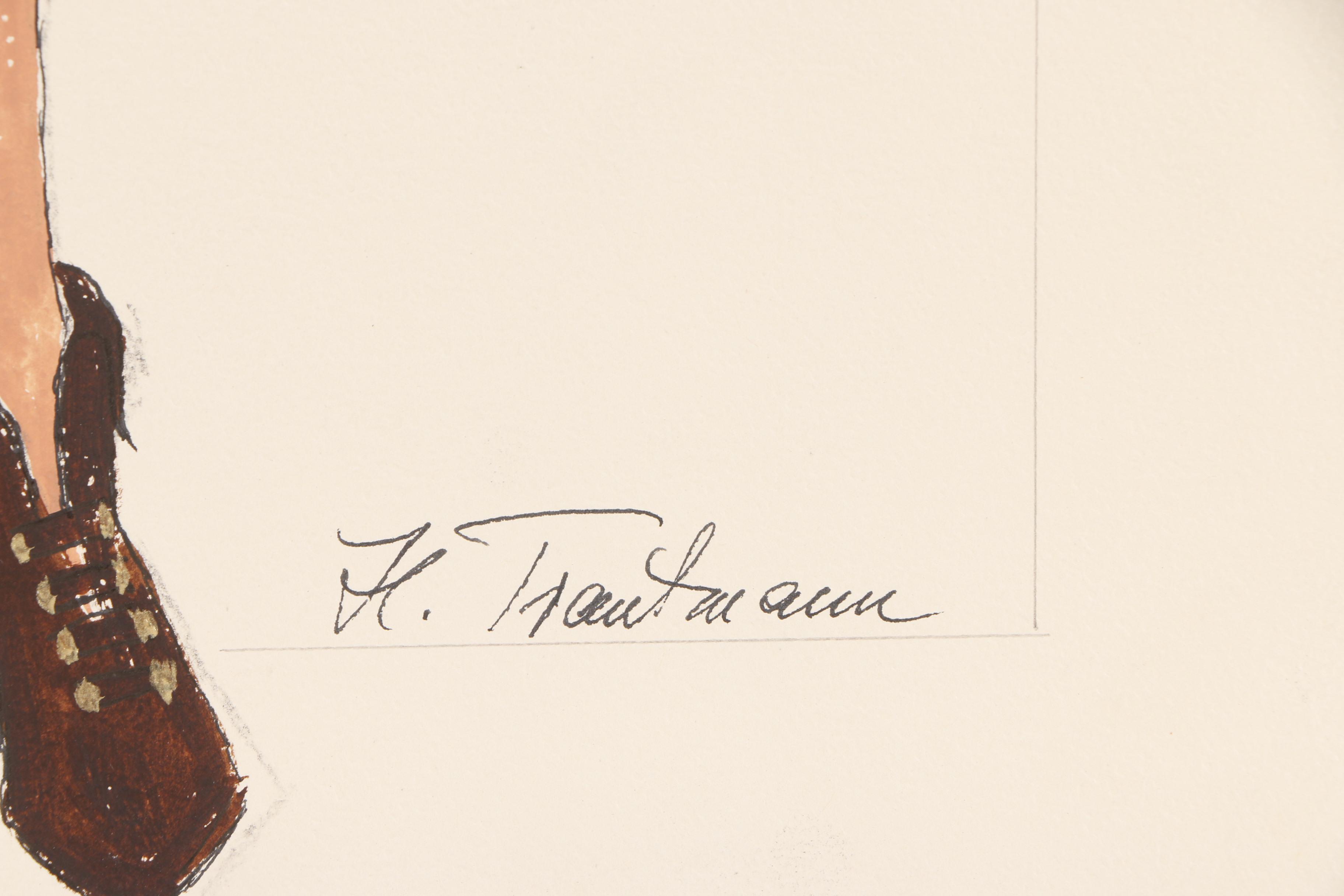 H. Trautmann Gouache Paintings of Costume Designs